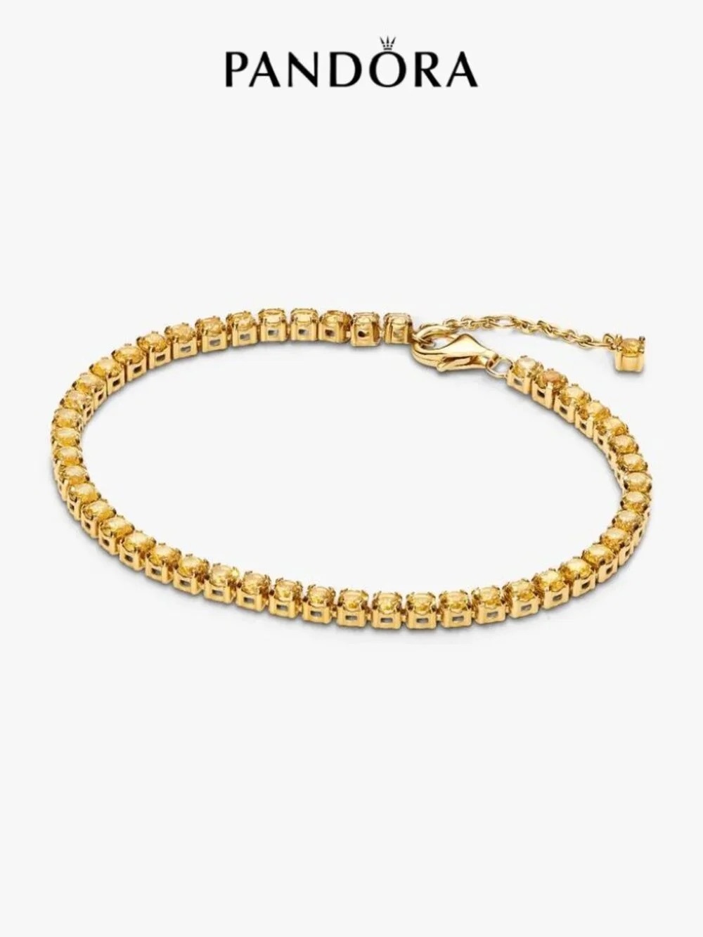 Pandora Gold Bracelet with Yellow Stones